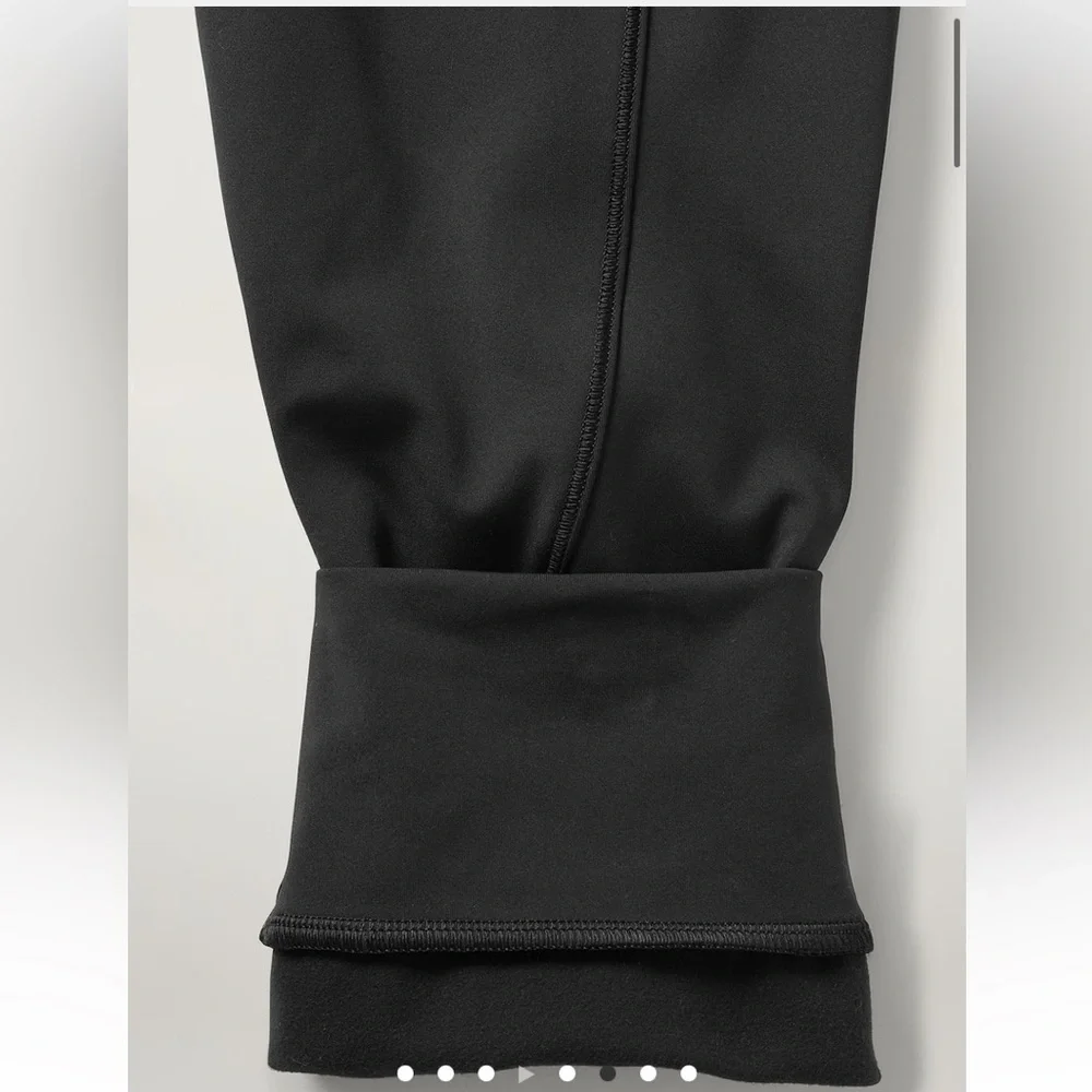 NWT Athleta RAINIER MID RISE JOGGER -blue compression fabric w/ brushed interior - Picture 7 of 13